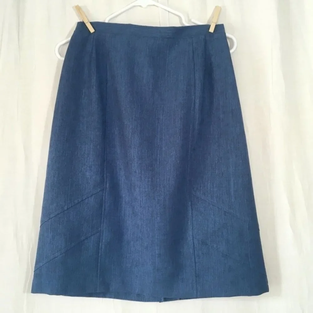 Vintage‎ Sag Harbor A-line Midi Skirt Womens 10 Office Professional Retro Twee